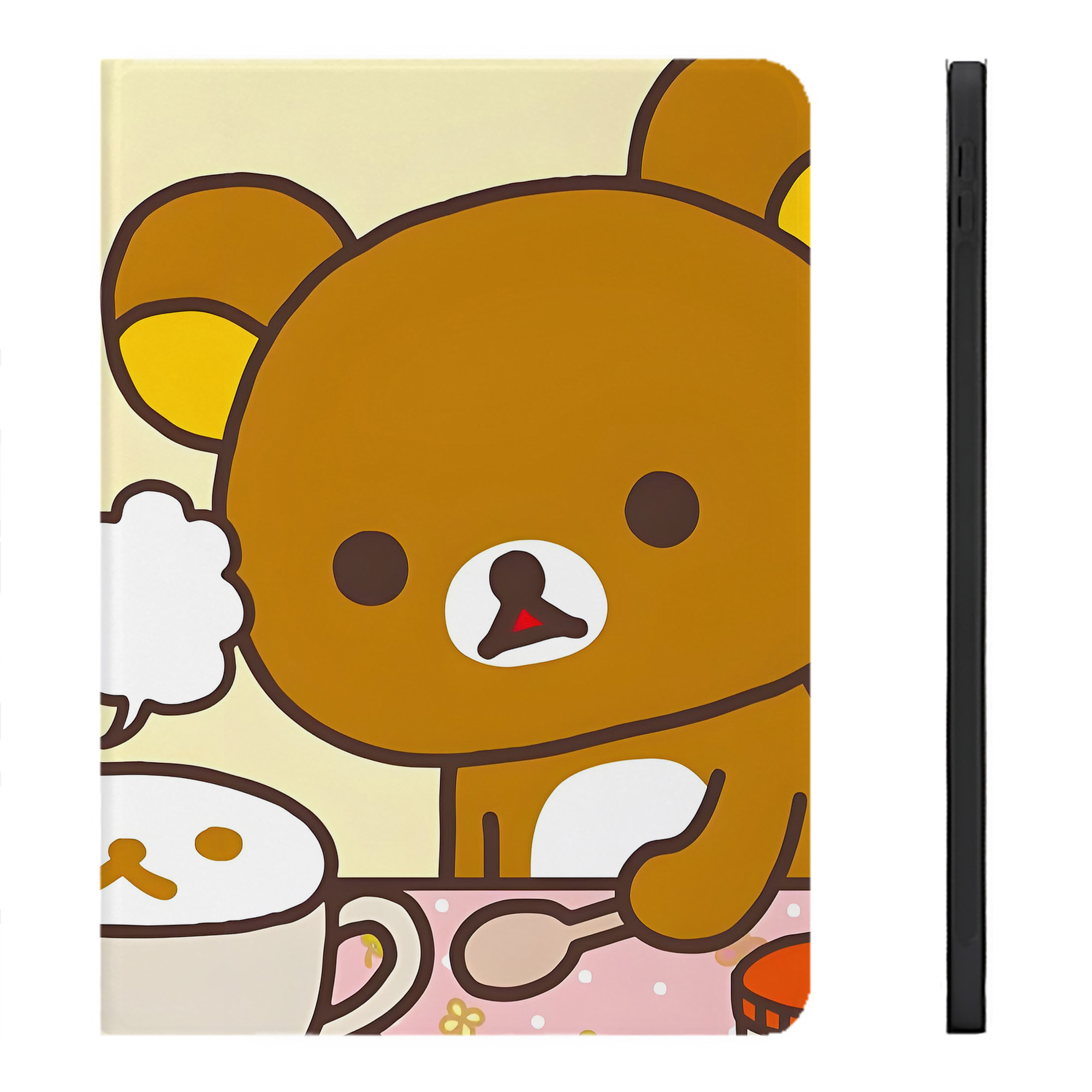 （画像用） リラックマ リラックマ キイロイトリ Rilakkuma Korilakkuma Kiiroitori IPadケース ペンホルダー付き ブックスタイルデザイン
